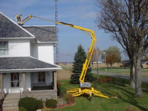 55′ Bumper-Tow Haulotte 553A Electric Boom Lift - Henning Rental