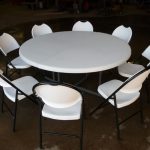 60 inch White Round Table